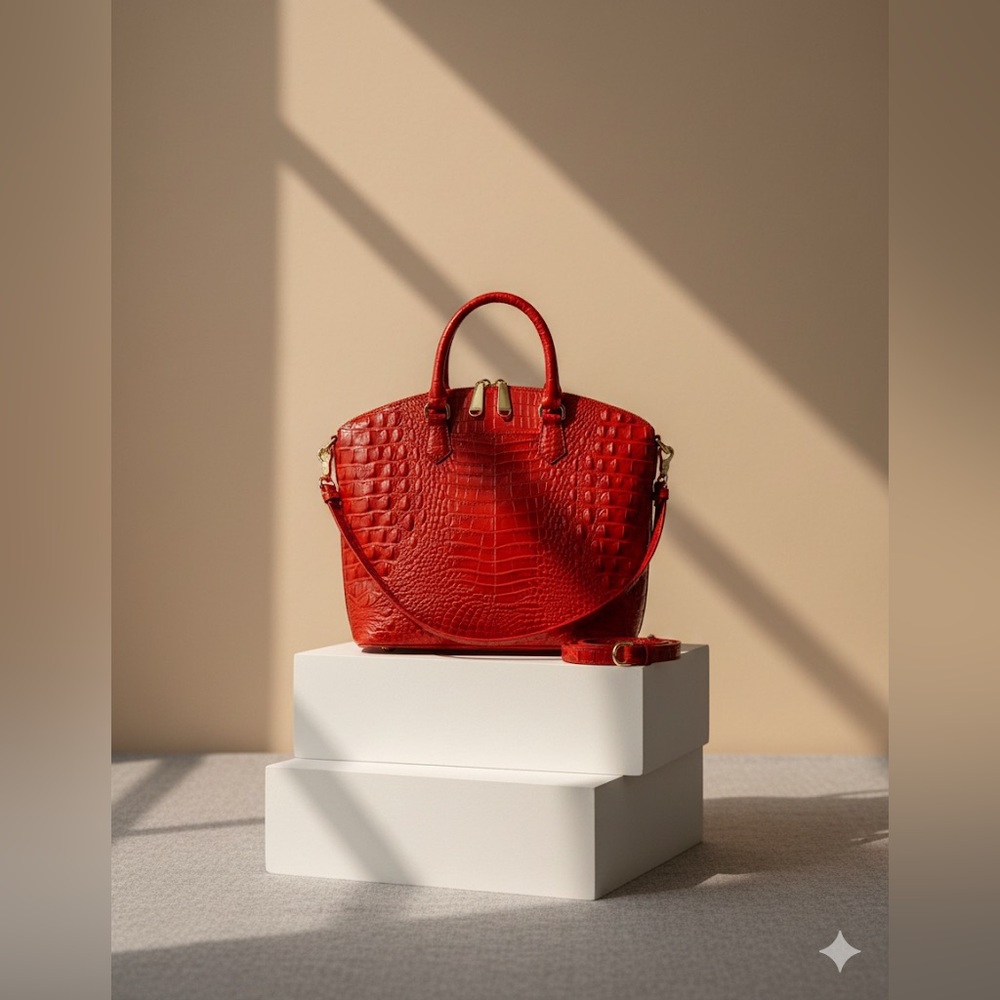Brahmin Melbourne Duxbury Satchel in Carnation
